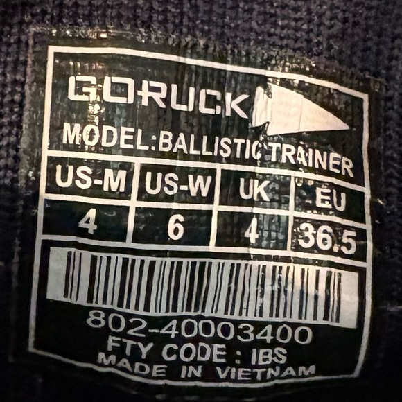 GoRuck | Ballistic Trainer Shoes - Navy White Brown ; Youth 4 - Picture 8 of 8